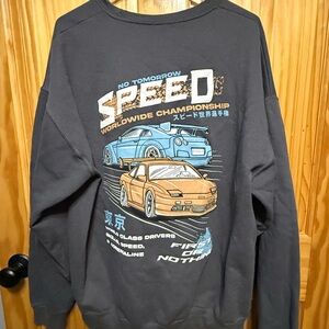 Graphic Print Men's Sweater - Gray